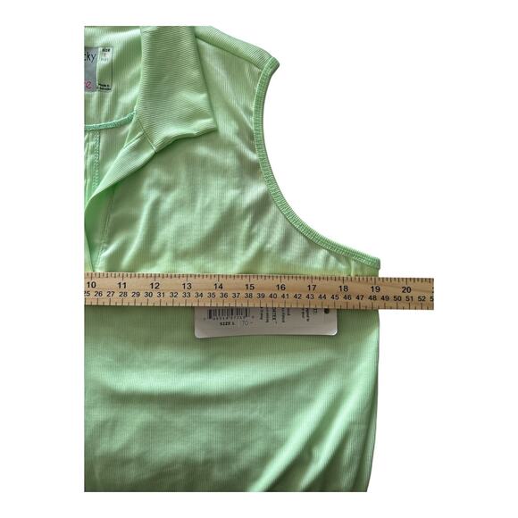 Lucky‎ in Love Women Rib Tie Back Tennis Tank Keylime Size L(12) - Picture 5 of 8
